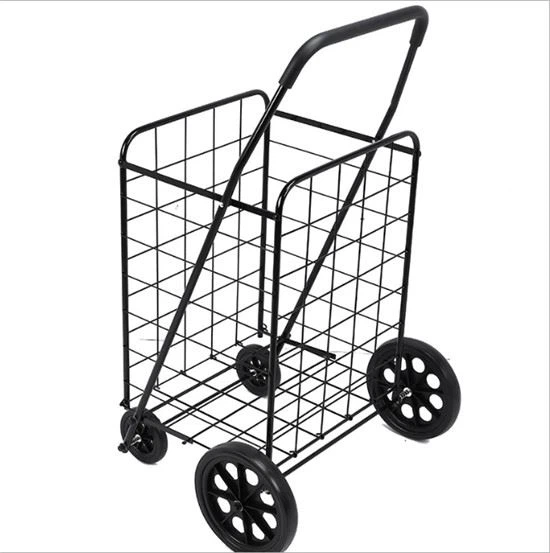 4 hjul metall sammenleggbar handlevogn